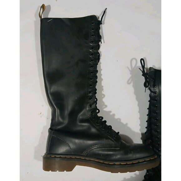Doc Martens 20 Eye Lace Up Knee High Boots - Picture 8 of 16